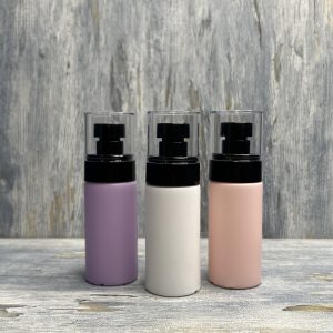 Umbrella Lotion Pump Black with 50ml colored bottles