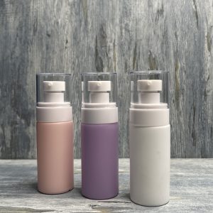 Umbrella Lotion Pump White with 50ml colored bottles