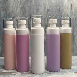 Umbrella Spray Pump White with 100ML colored bottles