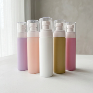 Umbrella Lotion Pump White With - 100ML Colored Bottles