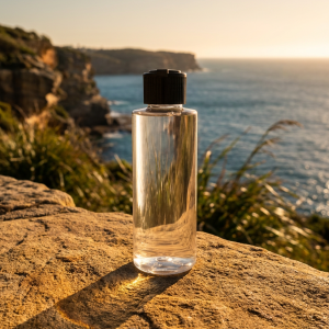 Transparent Bottle With Turret Cap - 120ML Black