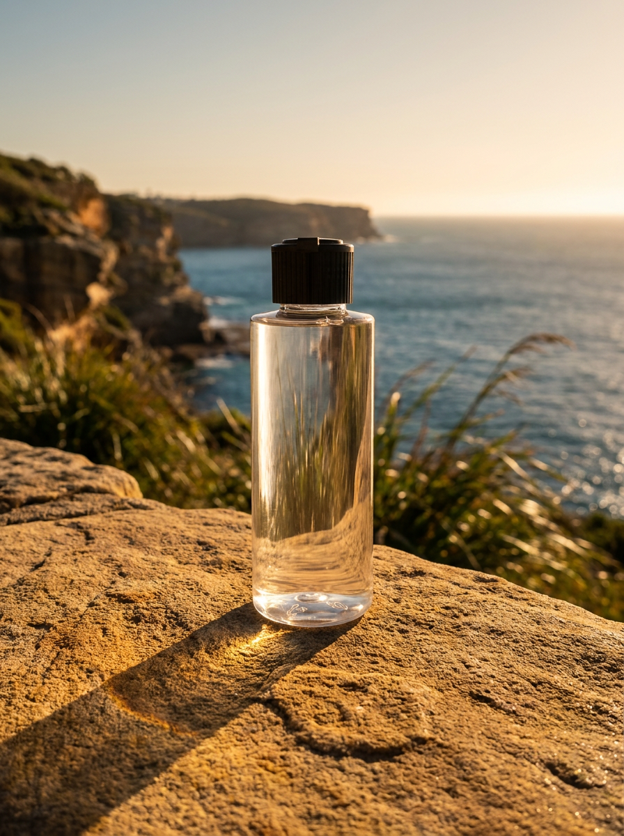 Transparent Bottle With Turret Cap - 120ML Black