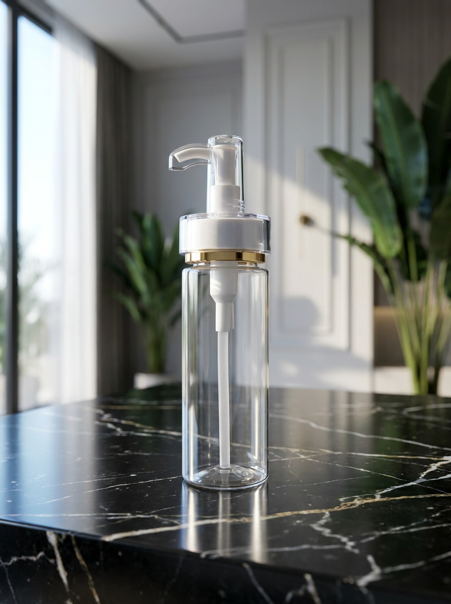 Transparent Bottle With Acrylic Pump - 120ML