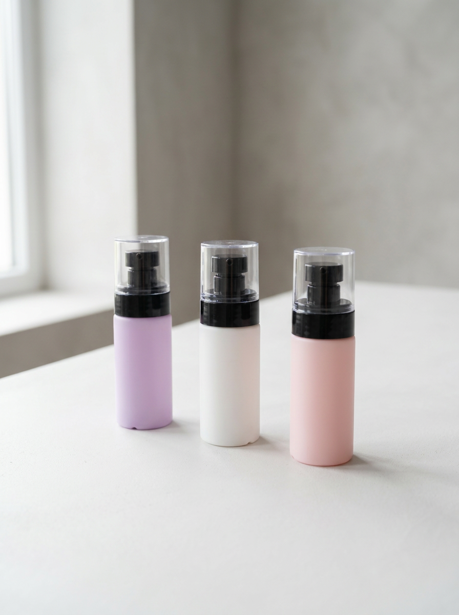Umbrella Lotion Pump Black With - 50ML Colored Bottles