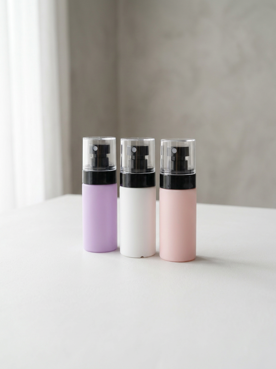 Umbrella Spray Pump Black With - 50Ml Colored Bottles