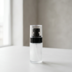 Umbrella Lotion Pump Black With - 30ML Frosted Bottle