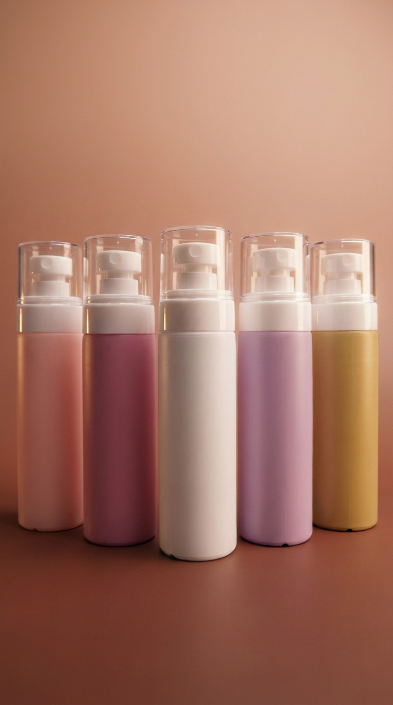 Umbrella Spray Pump White With - 100ML Colored Bottles