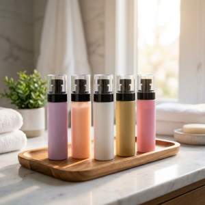 Umbrella Lotion Pump Black With - 100ML Colored Bottles