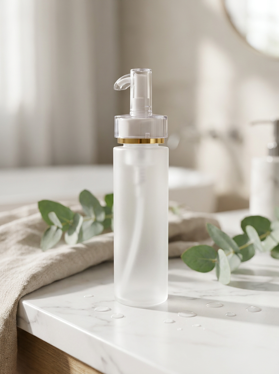 Frosted Bottle with acrylic pump - 150ml