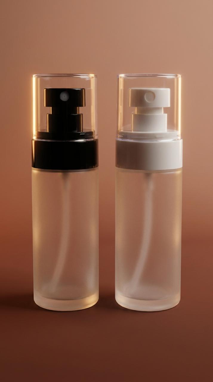 Umbrella Spray Pump With - 50Ml Frosted Bottles